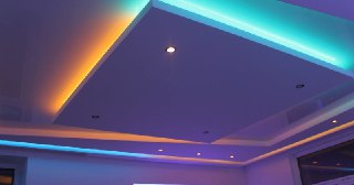 Натяжной потолок с подсветкой Белая Калитва, цена от 2079 руб.